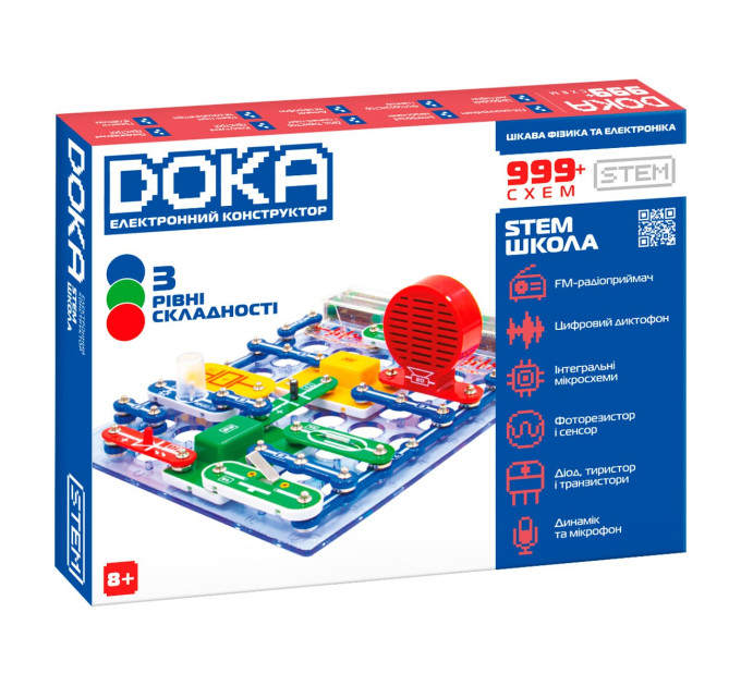 Конструктор електронний Doka Школа 999+ схем