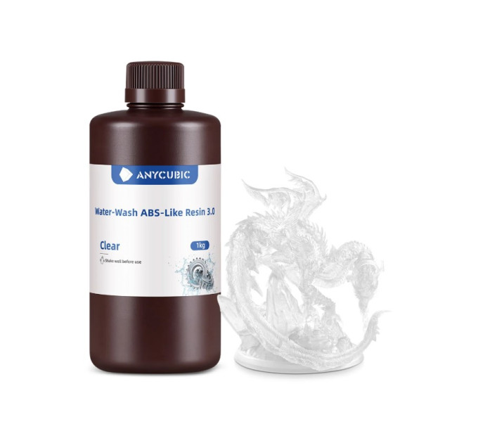 Смола Anycubic Water-Wash ABS-Like 3.0 Прозора 1кг