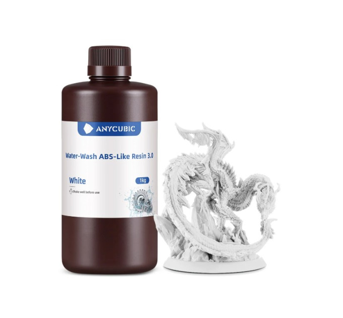 Смола Anycubic Water-Wash ABS-Like 3.0 Біла 1кг