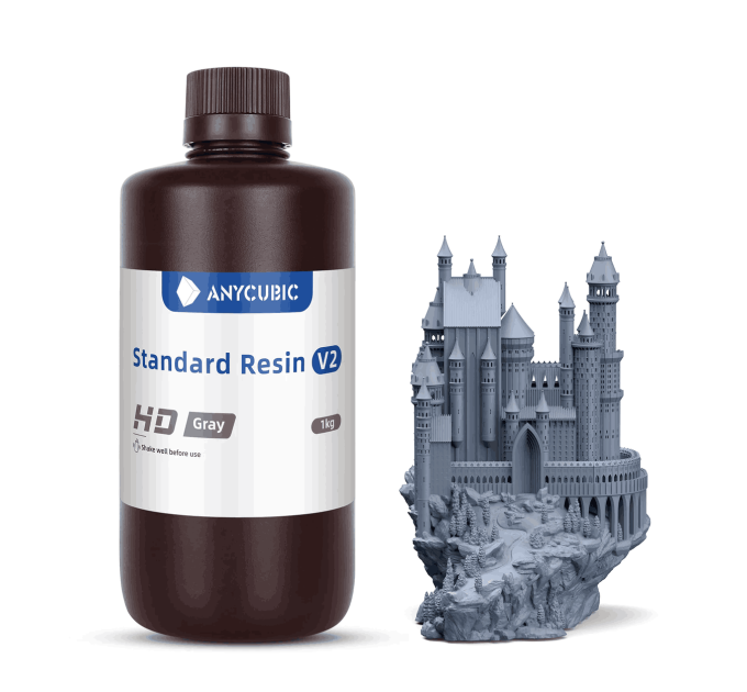 Смола Anycubic Standard Resin V2 HD Сіра 1кг