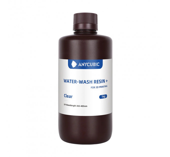 Фотополімерна смола Anycubic Water-Wash Resin+ прозора, 1кг