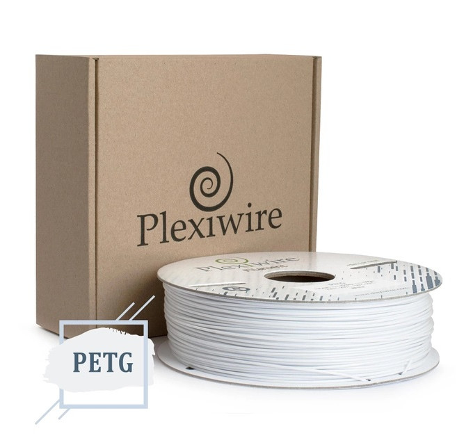 PETG пластик для 3D принтера, білий, 1,75 мм / 1,2 кг / 400 м 