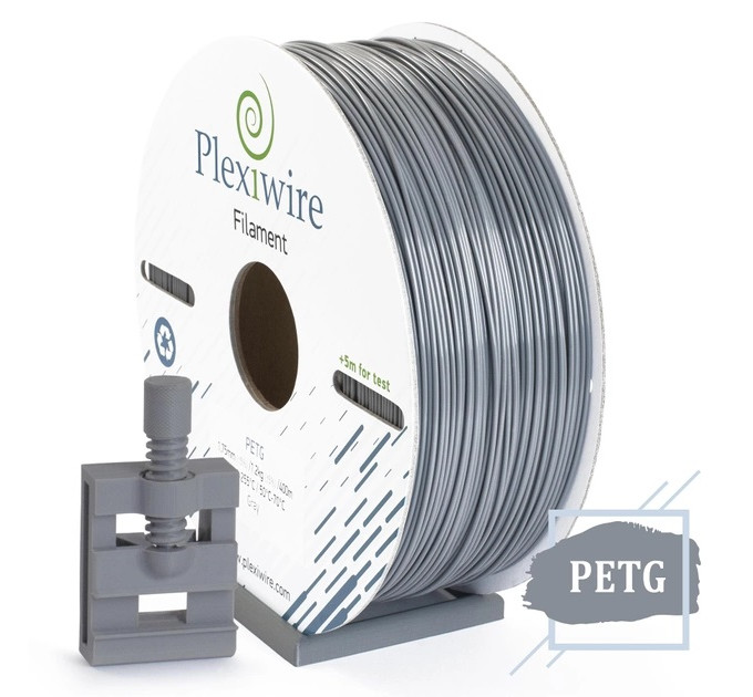PETG пластик для 3D принтера, сірий, 1,75 мм / 1,2 кг / 400 м