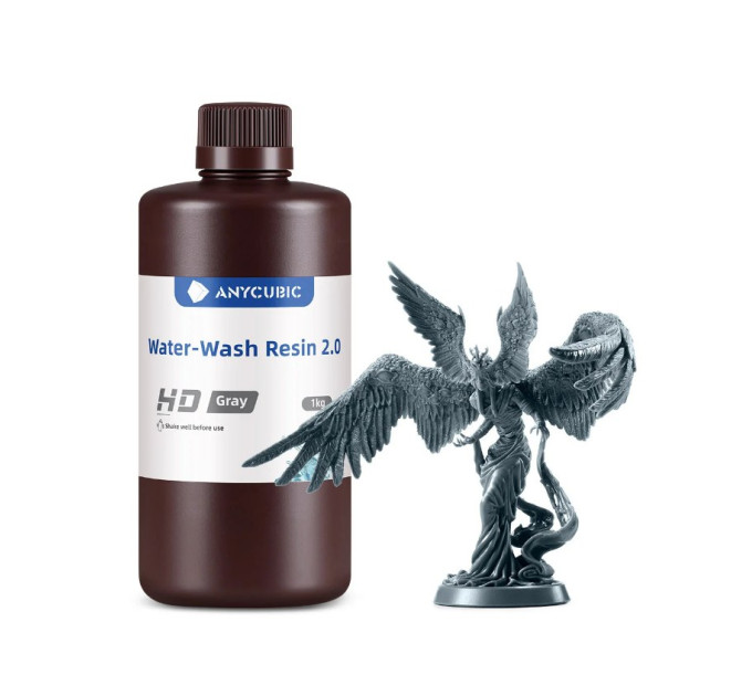 Водорозчинна смола Anycubic Water-Wash Resin 2.0, gray 1000мл