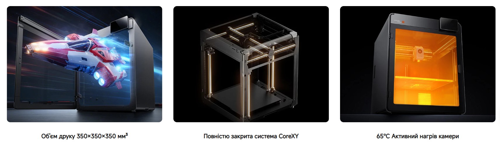 Anycubic Kobra S1 Max Область друку, Кінематика CoreXY, закритий корпус